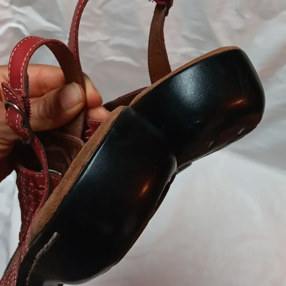 Naturalizer Comfort Women's Cinnamon Brown Hook And Loop Sandals Size 8.5M